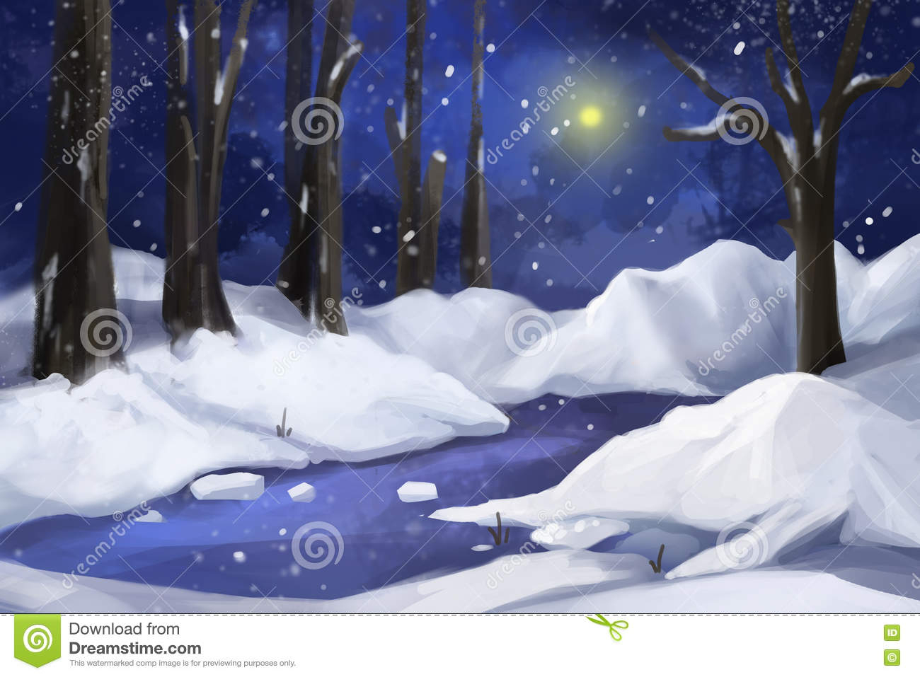 1300x957 Painting Snow In Watercolor Fantastic Watercolor Style Painting - Painting Snow In Watercolor