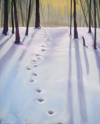 325x400 Watercolor And Pastel Painting Demonstration - Painting Snow In Watercolor