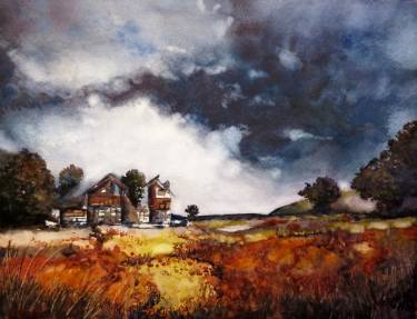 375x287 Stormy Skies Painting By Geni Gorani Saatchi Art - Painting Stormy Skies Watercolor