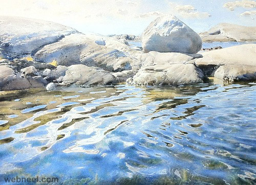 500x362 25 Realistic Watercolor Paintings By Stanislaw Zoladz - Painting Water In Watercolour