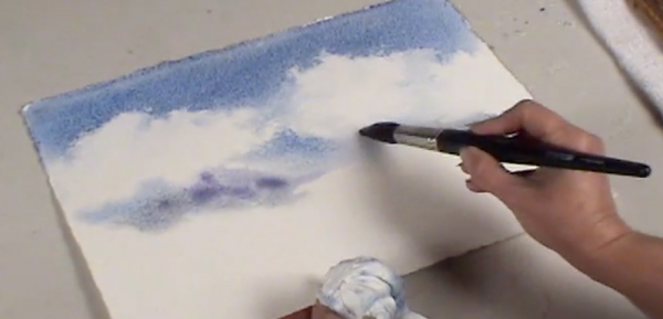 600x289 How To Paint Waves, Water Amp Clouds - Painting Waves In Watercolor