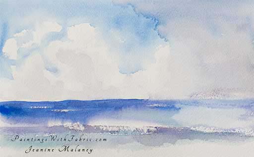 512x317 Kauai Waves Watercolor Painting - Painting Waves In Watercolor