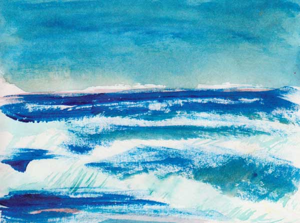 600x447 P.a.l. Paint A Long Making Waves! Seascape. - Painting Waves In Watercolor