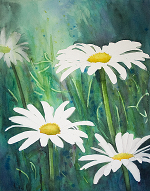 Paintings Of Daisies In Watercolor at PaintingValley.com | Explore ...