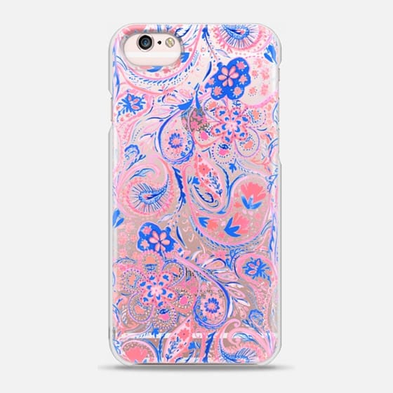 560x560 Paisley Watercolor Blue Coral Casetify - Paisley Watercolor