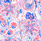 173x173 Paisley Watercolor Brights Wallpaper - Paisley Watercolor