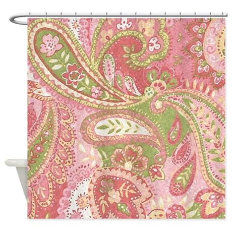 460x460 Baby Pink Paisley Watercolor Shower Curtain By Dpeagreendesigns - Paisley Watercolor