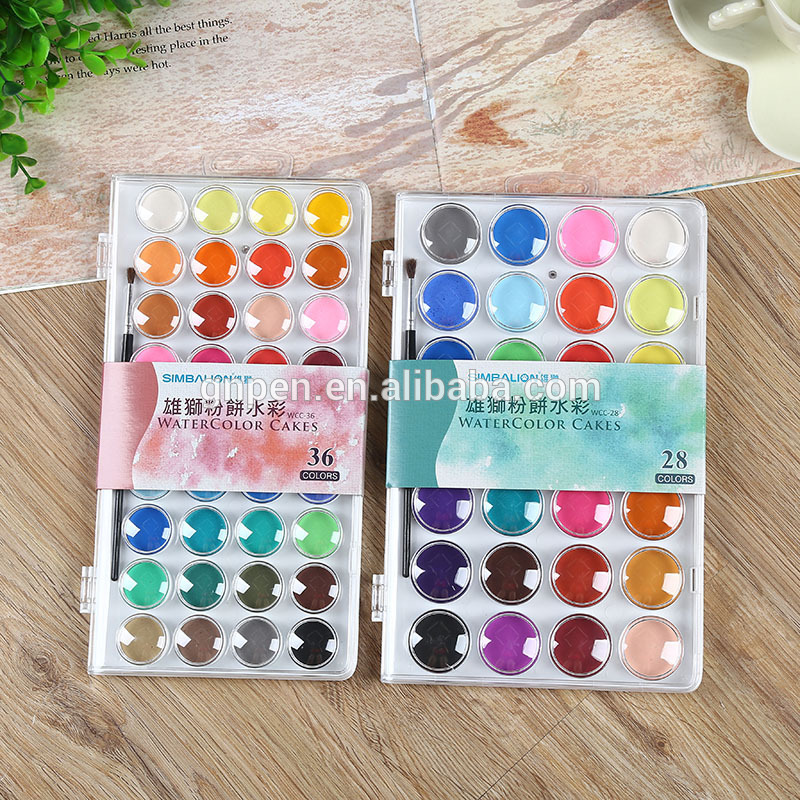800x800 Dry Watercolor Palette With Brush For Painting,bright Water Color - Palette Watercolor