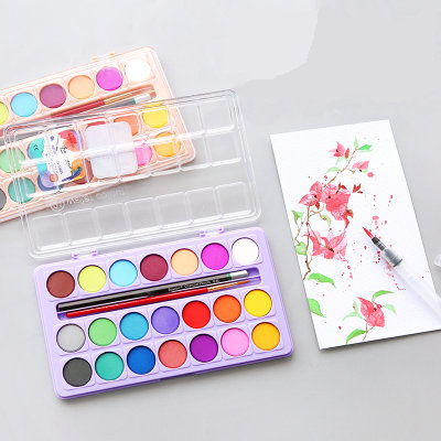 400x400 21 Colors Solid Watercolor Palette Pigment Powder Paint Set With - Palette Watercolor