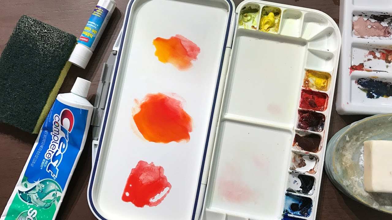1280x720 Three Ways To Keep Your Watercolors From Beading Up On A Plastic - Palette Watercolor
