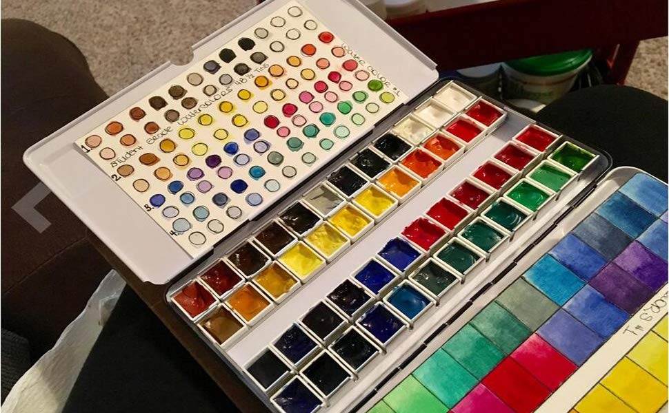 970x600 Meeden Empty Watercolor Tins Palette Paint Case With - Palette Watercolor