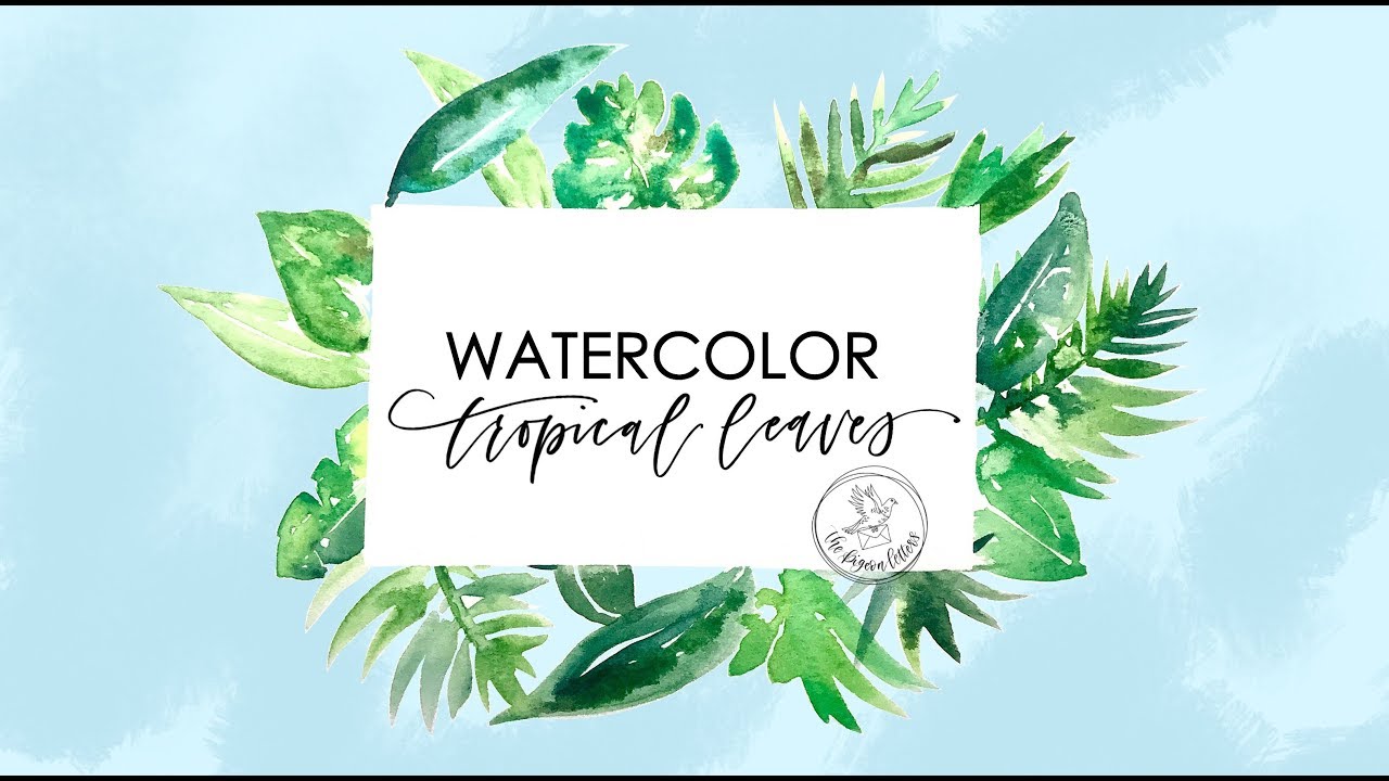 1280x720 Learn To Paint Tropical Leaves With Watercolor - Palm Leaves Watercolor