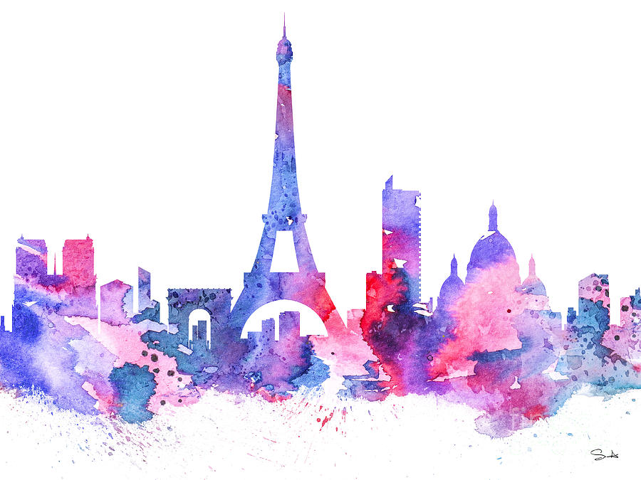 900x675 Paris Painting By Watercolor Girl - Paris Watercolor
