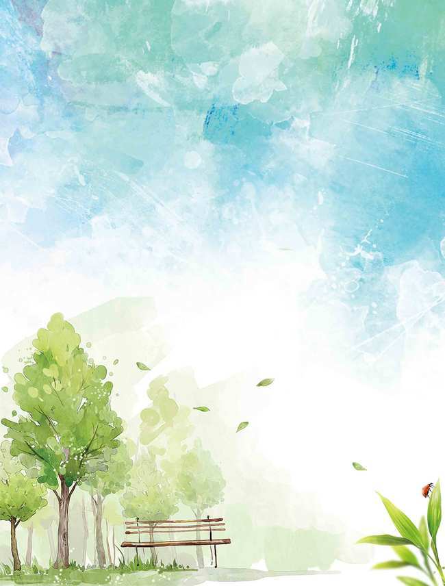 650x856 Clean Water Park Hello September Poster Background Psd, Fresh - Park Watercolor