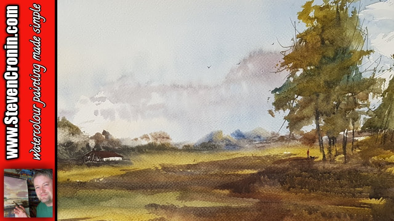 1280x720 Afternoon Walk In The Park Watercolour Painting Demo - Park Watercolor