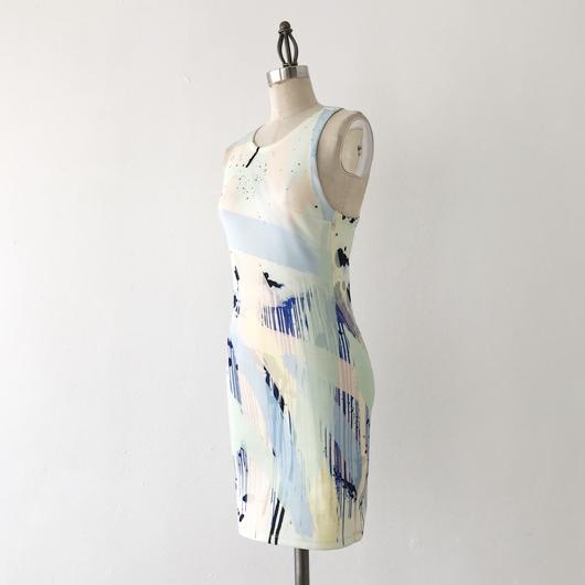530x530 Zara Pastel Watercolor Bodycon Mini Dress Prelovely - Pastel Watercolor Dress