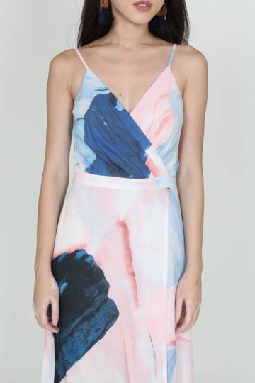 360x540 Crocus Wrapped Dress In Pastel Watercolor - Pastel Watercolor Dress
