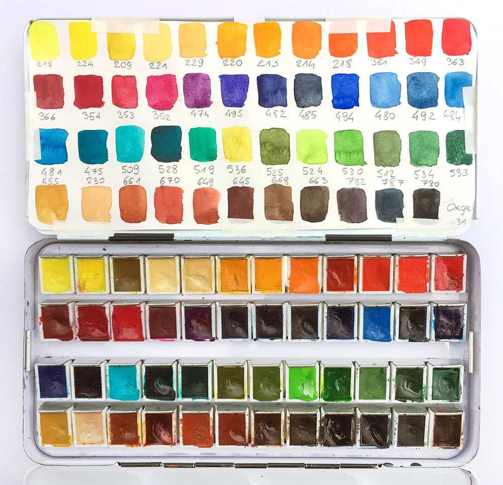 1000x964 Mateusz Urbanowicz Blog Watercolours Main Set (48 Colours - Pastel Watercolor Set