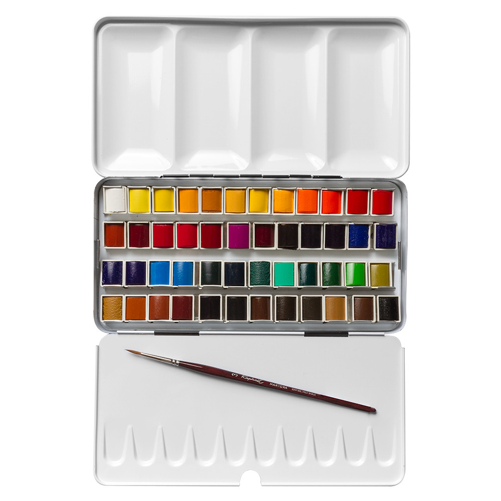 1000x1000 Sennelier Watercolour Paint Classic Metal Tin Set Of 48 Half - Pastel Watercolor Set