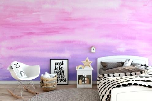 497x330 Pink And Purple Wallpaper Pastel Watercolor Removable Cute Peel - Pastel Watercolor Wallpaper