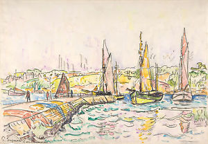 300x208 Paul Signac Watercolor Reproduction Concarneau, No. 2, 1925 - Paul Signac Watercolors