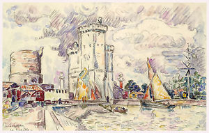 300x191 Paul Signac Watercolor Reproduction La Rochelle, 1925 - Paul Signac Watercolors