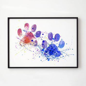 354x354 Shop Paw Print Decorations On Wanelo - Paw Print Watercolor