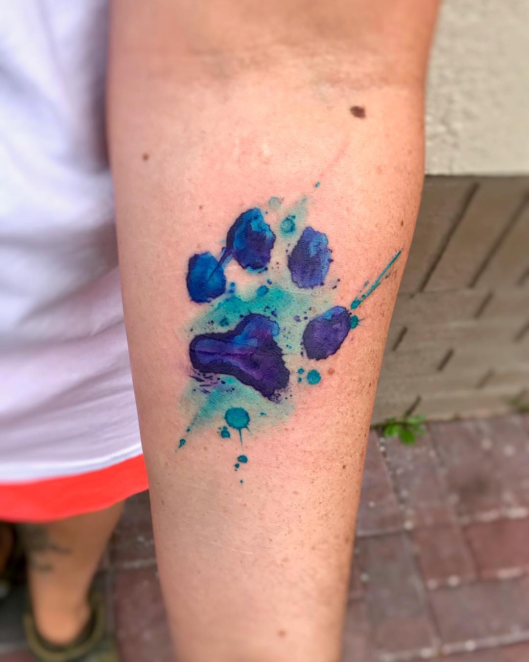 1080x1350 Paw Print Tattoo Watercolor On Instagram - Paw Print Watercolor