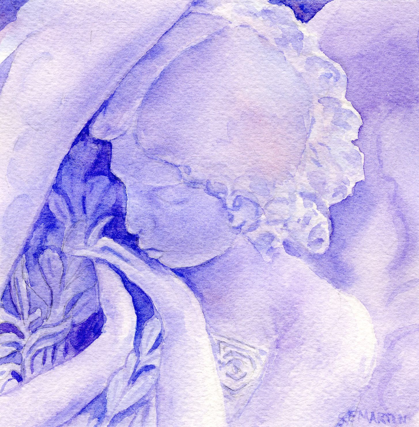 1454x1483 Angel Of Peace Watercolor - Peace Watercolor
