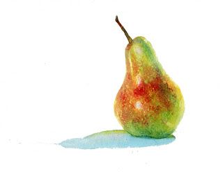 320x248 Stoneflower Painting A Pear - Pear Watercolor