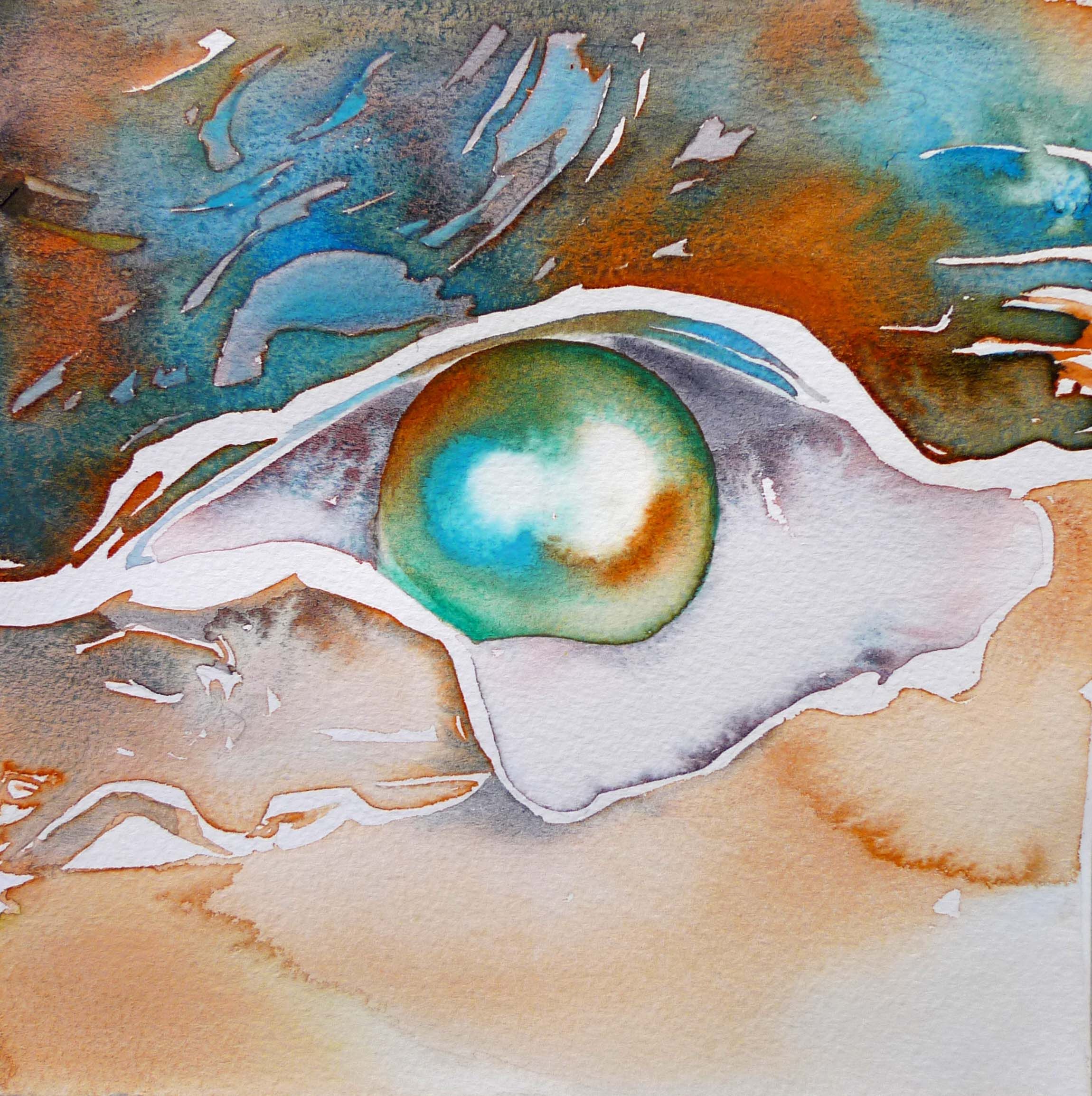 2300x2308 Pearl Watercolor 7.5 X 7.5 2014 Bubbles A R T - Pearl Watercolor