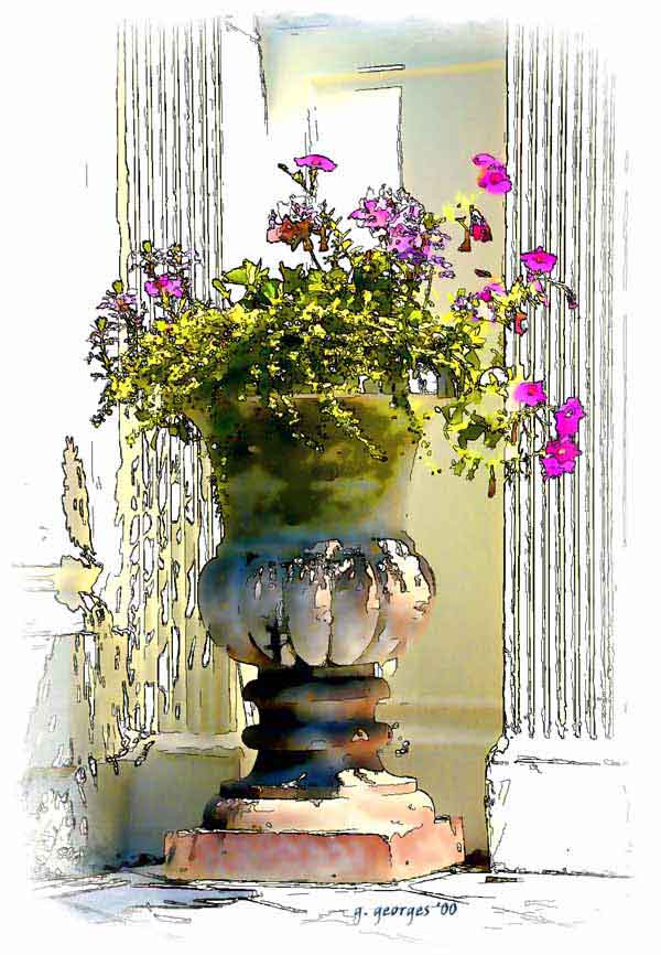 600x866 New - Pen And Ink Drawings With Watercolor