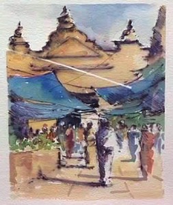 253x300 Pen And Ink Drawing Techniques And Watercolor Washes - Pen And Ink Drawings With Watercolor