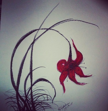 375x383 Pen, Ink, And Watercolor Paintings Of Flowers - Pen And Ink Watercolor Flowers