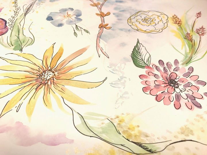 720x540 Pen, Ink Amp Watercolor Flowers - Pen And Ink Watercolor Flowers