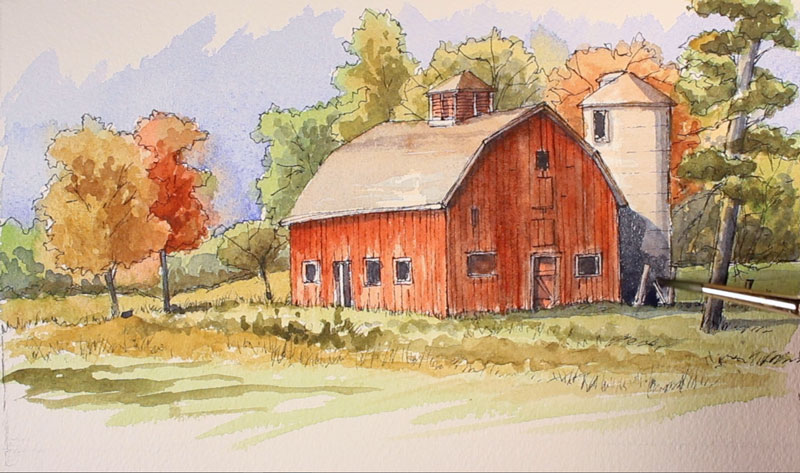 800x473 Line And Wash Lesson - Pen And Ink Watercolor Paintings