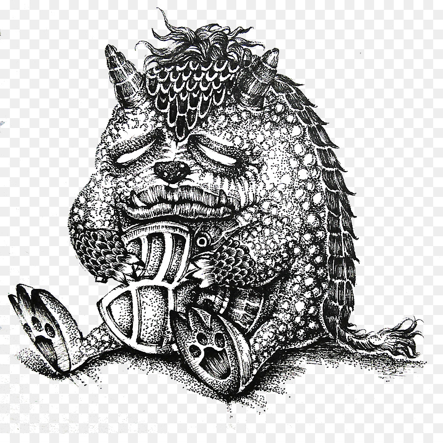 900x900 Visual Arts Drawing Nian Watercolor Painting Illustration - Pen And Watercolor Illustration