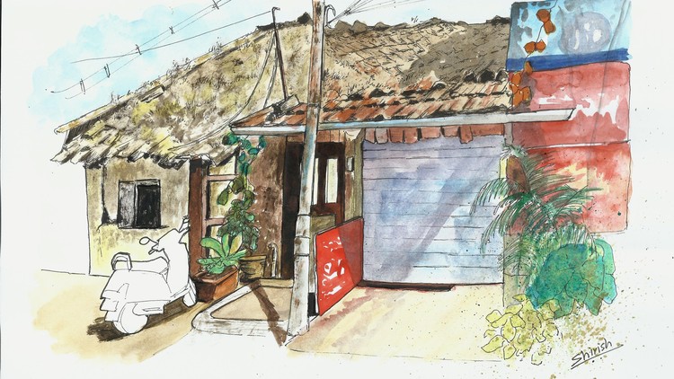 750x422 Sketch A Hut Using Pens, Inks And Watercolors Udemy - Pen Ink Watercolor Sketching