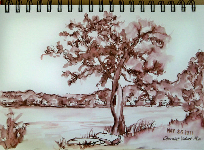 708x522 Beyond The Pen Fountain Pen Ink As Watercolor Wash Goulet Pens Blog - Pen Ink Watercolor Sketching