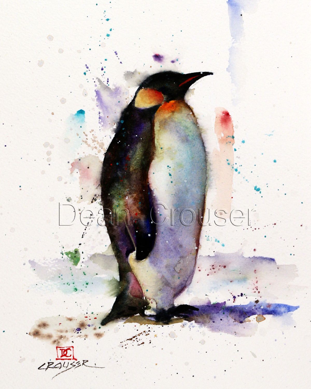 1200x1500 Penguin Watercolor Print By Dean Crouser In 2018 Tattoo Ideas - Penguin Watercolor
