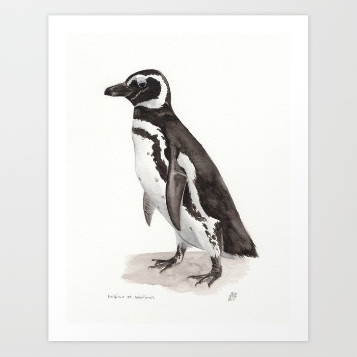 700x700 Penguin Watercolor Painting Art Print By Juanlara Society6 - Penguin Watercolor