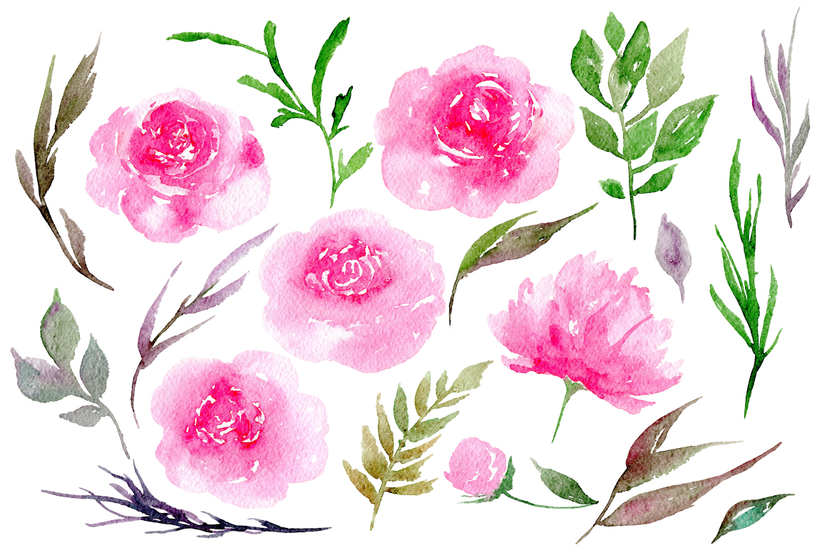 1160x772 Watercolor Pink Peony Flowers 19 Png By Watercolorflowers - Peony Flower Watercolor