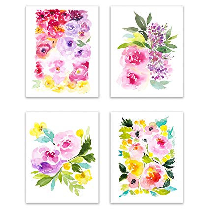 425x425 Floral Watercolor Pastel Fine Art Prints - Peony Watercolor
