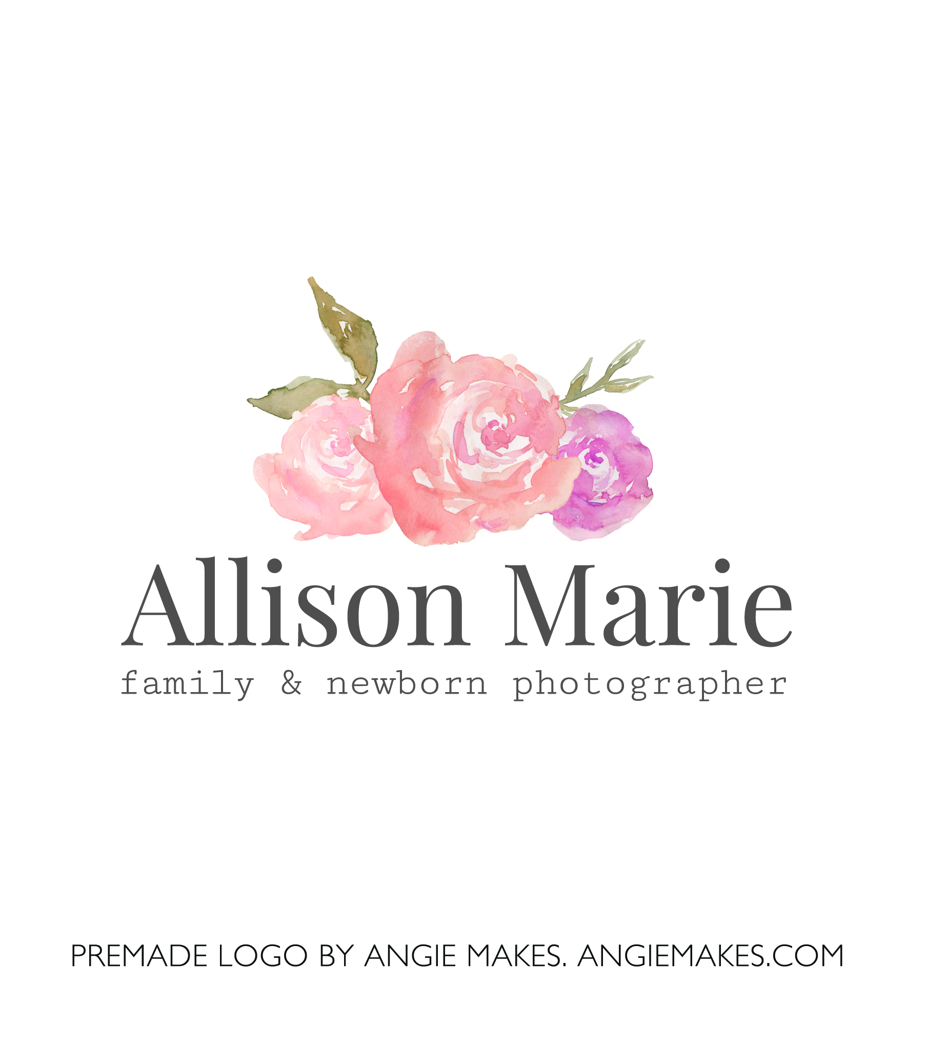 1806x2070 Watercolor Peony Logo - Peony Watercolor