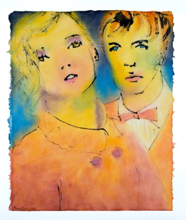 375x443 Original People Watercolor Drawings For Sale Saatchi Art - People Watercolor