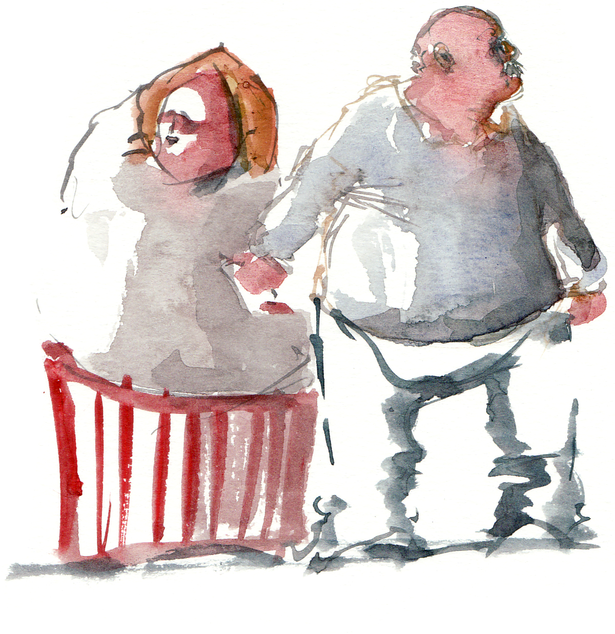 1200x1236 Watercolor People The Hiking Artist Project By Frits Ahlefeldt - People Watercolor