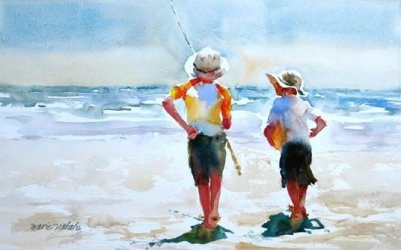 800x499 Artist Demonstration By Marie Natalie People In Watercolors - People Watercolor