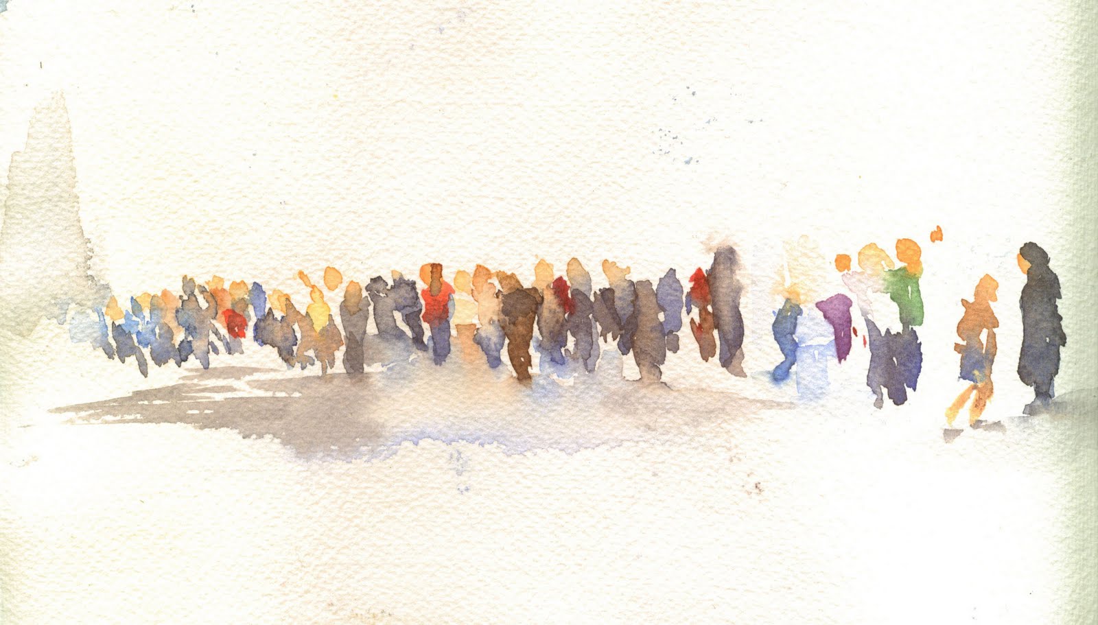 1600x911 Deb Dugan Practice Figures In Watercolor - People Watercolor