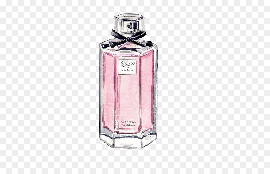 900x580 Chanel Perfume Gucci Watercolor Painting Sketch - Perfume Bottle Watercolor