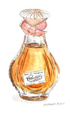 236x364 Guerlain Shalimar Parfum Fragrance - Perfume Bottle Watercolor